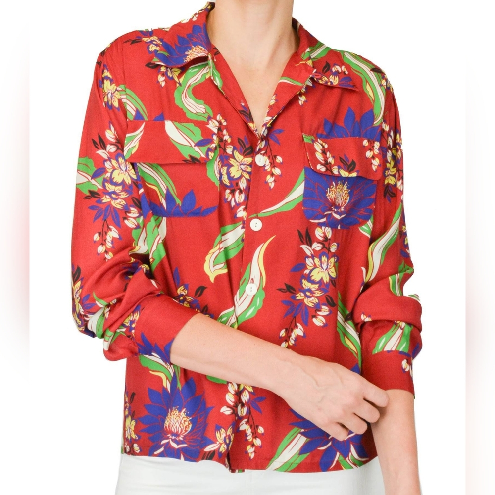 NWT print blouse